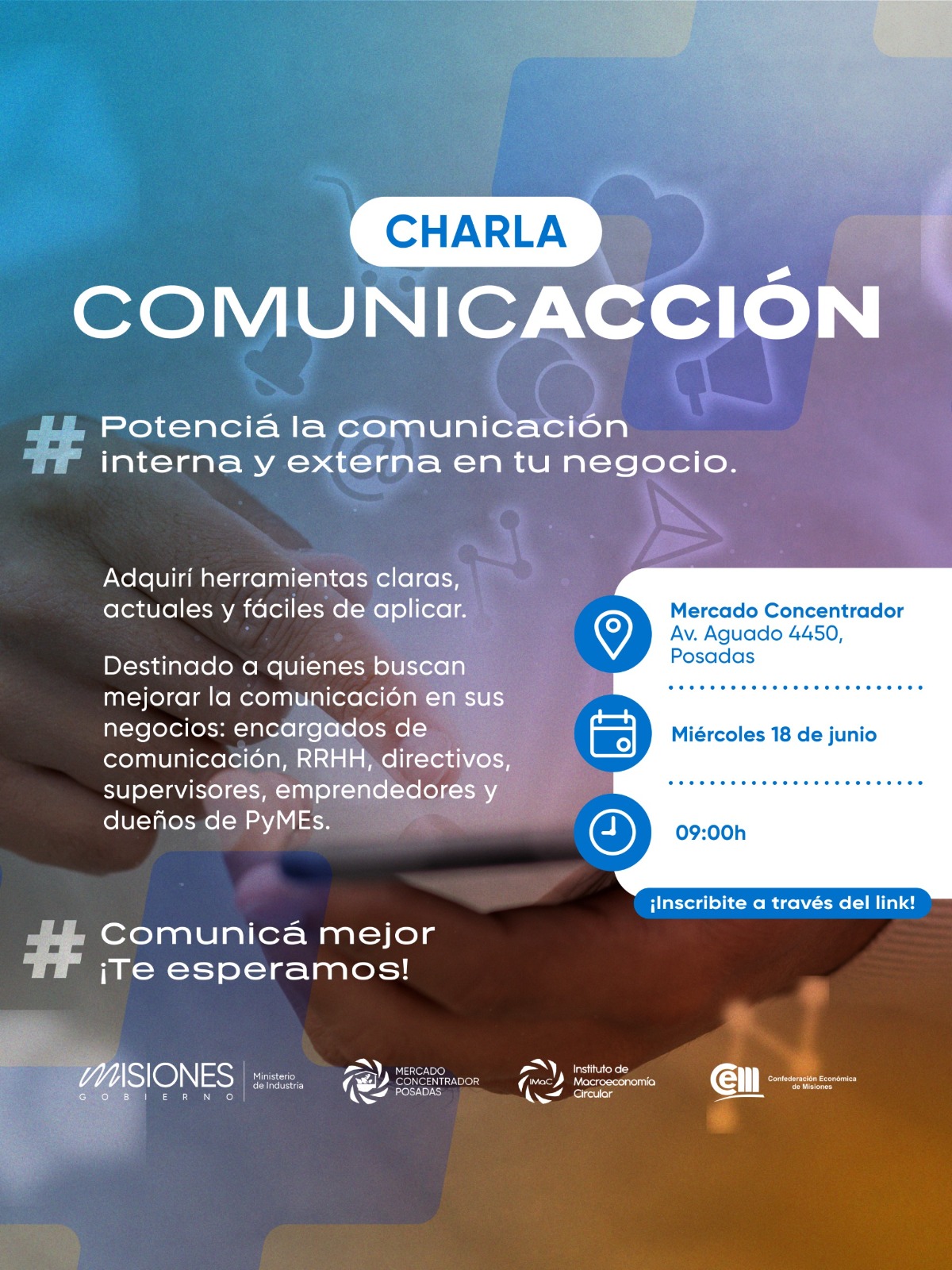 El Ministerio de Industria brindará una charla sobre comunicación para negocios en Posadas