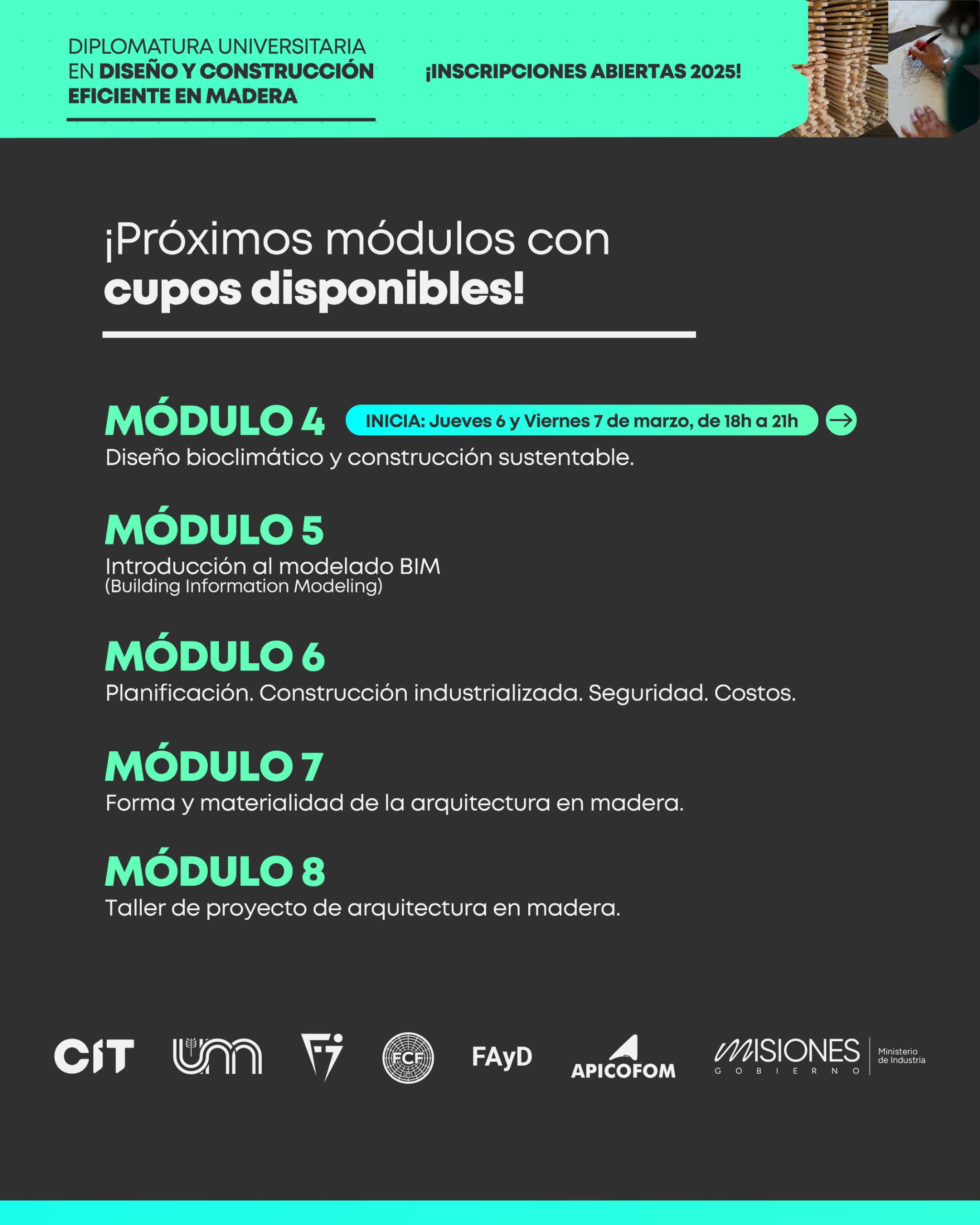 Inscriben a modulos individuales de la Diplomatura 02