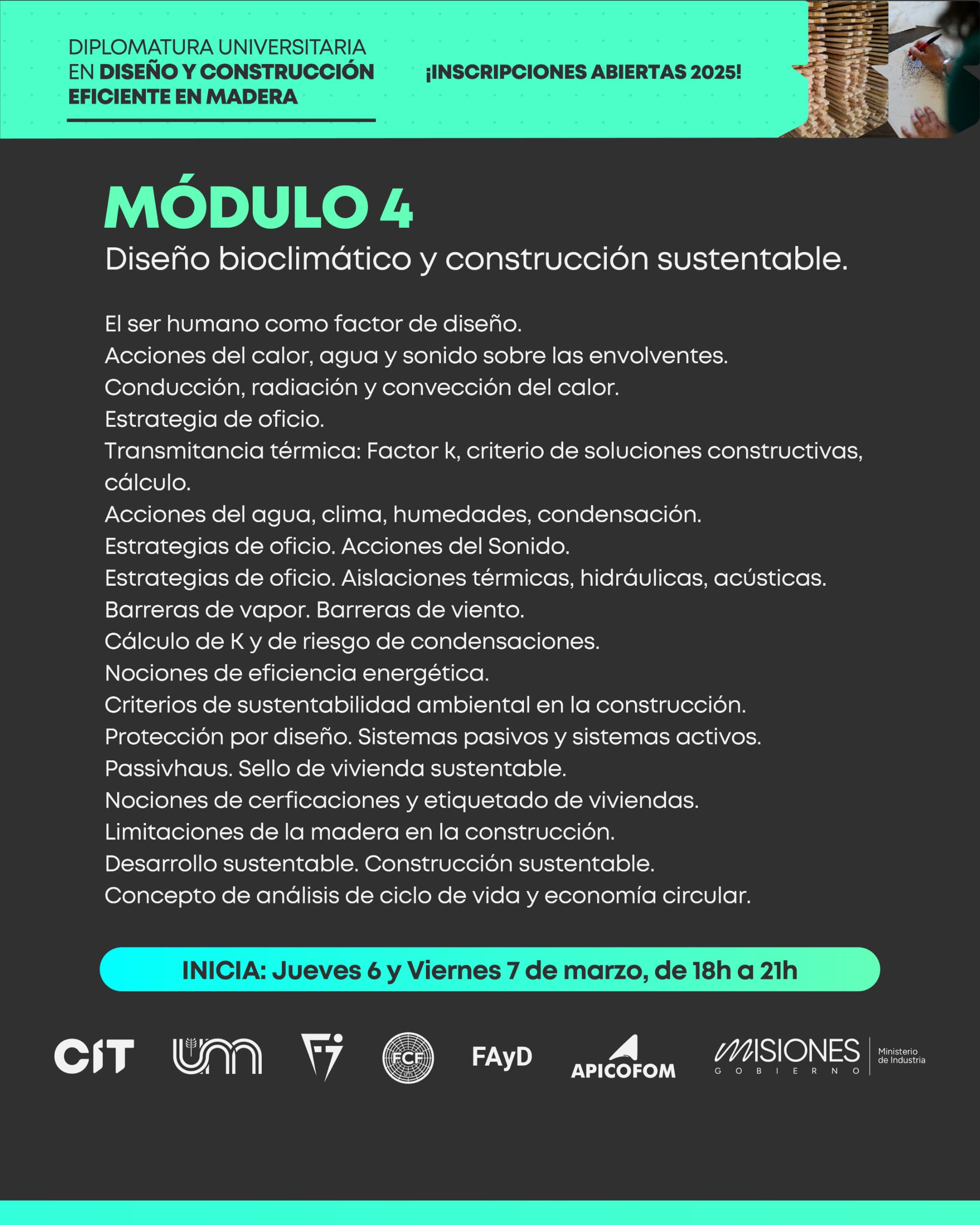Inscriben a modulos individuales de la Diplomatura 03