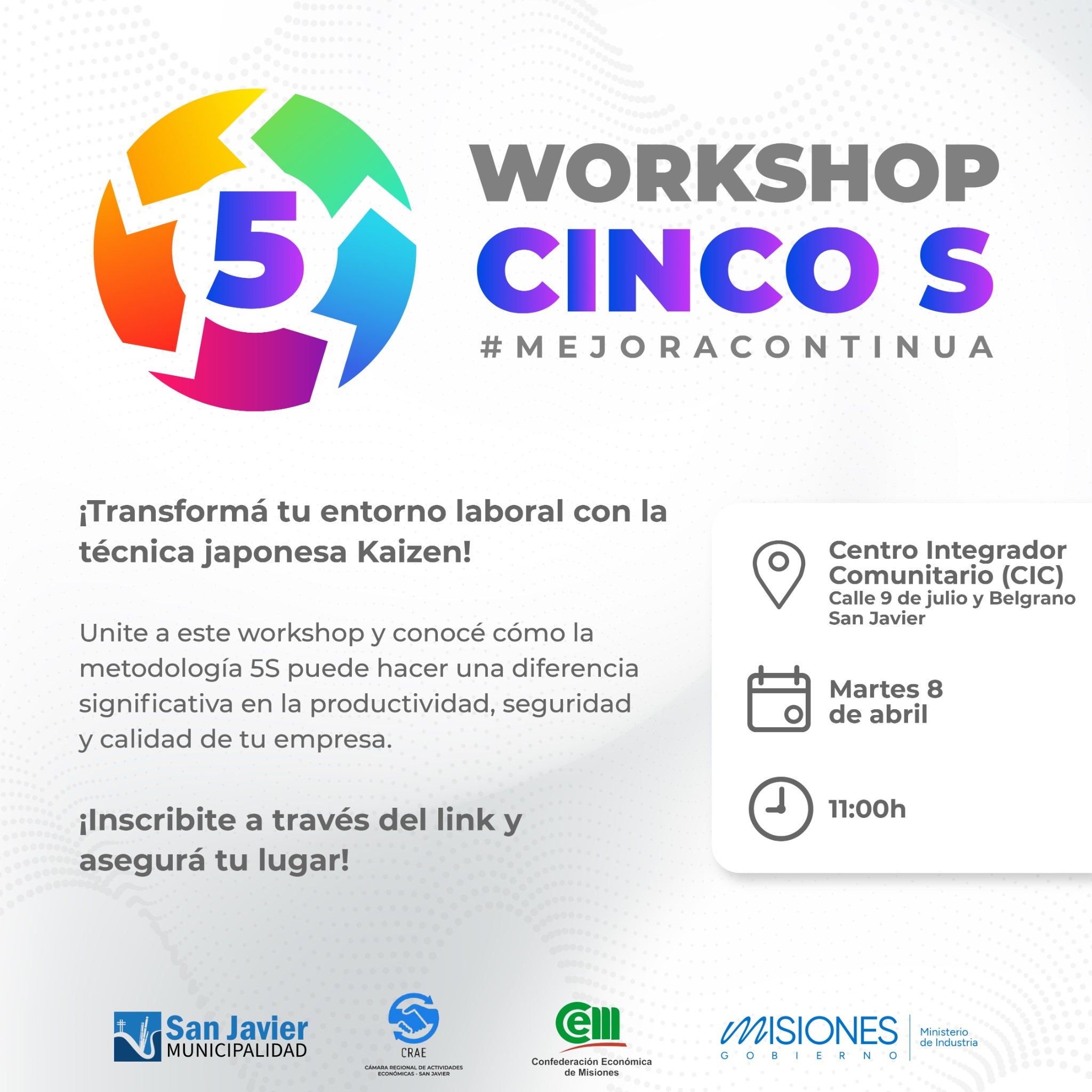 Inscriben al Workshop 5S Mejora Continua en San Javier
